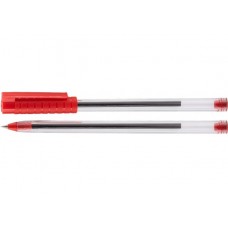 Ручка кулькова OPTIMA HYPE T 1, 0 mm. Корпус прозорий, пише червоним