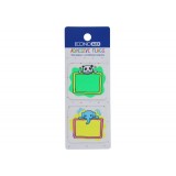 Закладки з клейким шаром 40х45 мм Economix Fun Panda&elephant, 40 шт., пластикові асорті