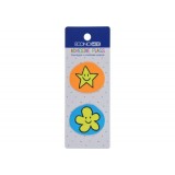 Закладки з клейким шаром 40х45 мм Economix Fun flower and star, 40 шт., пластикові асорті