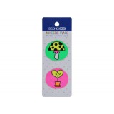 Закладки з клейким шаром 40х45 мм Economix Fun heart and mushroom, 40 шт., пластикові асорті