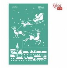 Трафарет багаторазовий самоклеючий, №3013, 13х20см, Серія „Новий рік“, ROSA TALENT