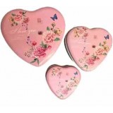 Подарункова коробка MT-211-08, металева, серце, 12x11x5cm, 3шт. в наборі Подарункова коробка MT-211-08, металева, серце, 12x11x5cm, 3шт. в наборі
