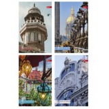Книга обліку  А4 176 арк # CITIES VINTAGE, Рюкзачок