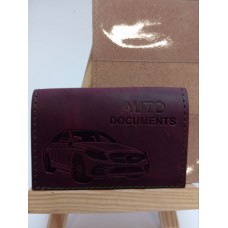 Обкл. на ID AUTO Documents шкіра 140х95 бордо Обкл. на ID AUTO Documents шкіра 140х95 бордо