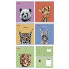 Зошит Fаmily Line 48 арк # ''CUTE&WILD'' Подвійна обкл.Мокрий Шовк та вибірк.УФ-лаком 10/200