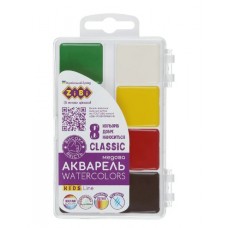 Акварель CLASSIC, 8 кол., без/п, пласт./кор., KIDS Line ZB.6582 Акварель CLASSIC, 8 кол., без/п, пласт./кор., KIDS Line ZB.6582