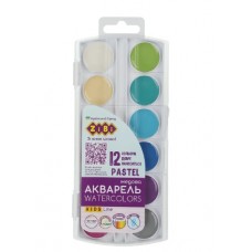 Акварель PASTEL, 12 кол., без/п, пласт./кор., KIDS Line ZB.6592 Акварель PASTEL, 12 кол., без/п, пласт./кор., KIDS Line ZB.6592