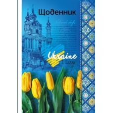 Щоденник, 55г, 7БЦ, 165х240 мм, 40 арк., Матова ламінація, ГЛІТТЕР диз:24035
