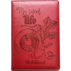 Скетчбук  100г, N9306, Кожзам, А5, 64 аркуші, чисті аркуші