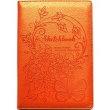 Скетчбук  100г, N9308, Кожзам, А5, 64 аркуші, чисті аркуші