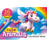 Розмальовка А5 148х210 мм 8 арк офсет 80г/м2 скоба диз.Cute Animals