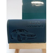 Обкл. на ID AUTO Documents шкіра 140х95 синій Обкл. на ID AUTO Documents шкіра 140х95 синій