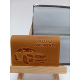 Обкл. ID AUTO Documents №2 6 карт шкіра 140х95 гірчичний