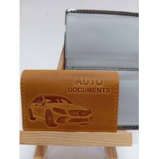 Обкл. ID AUTO Documents №2 6 карт шкіра 140х95 гірчичний