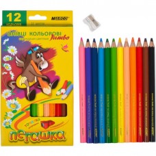 Олівці кольорові MARCO Пегашка JUMBO 12кол 2, 9мм 1040-12CB з чинк. Олівці кольорові MARCO Пегашка JUMBO 12кол 2, 9мм 1040-12CB з чинк.