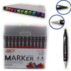 Набір скетч маркерів ''SC Professional'' 12кол., скош/кругл. 1*1*14, 5см, 7368-12BL