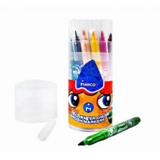 Фломастери-пензлики MARCO 21 кол.у пласт.банці Super Washable, 1633-21РD Фломастери-пензлики MARCO 21 кол.у пласт.банці Super Washable, 1633-21РD
