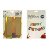 Розтяжка ''Happy Birthday'' з золотим контуром 1314-3