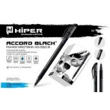 Ручка масляна Hiper Accord+ Black HO-550B тригранна 0, 7мм синя