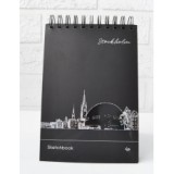 Блокнот Profiplan А5 30арк ''Black sketch book'' Stockholm пружина чорні сторінки 903214