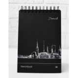 Блокнот Profiplan А5 30арк ''Black sketch book'' Zurich пружина чорні сторінки 903221