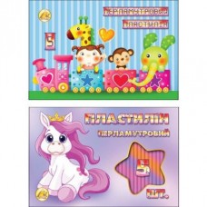 Пластилiн ТЕТРАДА  5 кол 110 гр. ''Перламутровий'' 10135