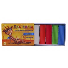 Пластилiн ТЕТРАДА  5 кол. 110 гр., М'ЯКИЙ З ЦЕРЕЗІНОМ 99977