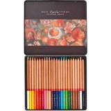 Олівці кольорові MARCO Fine Art Renoir 24кол 3, 7мм 3100-24TN округлі, мет.пенал