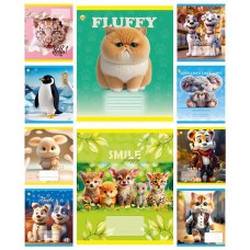 Зошит Fаmily Line 12 арк # ПУХНАСТИКИ, покриття МОКРИЙ ШОВК 25/250 Зошит Fаmily Line 12 арк # ПУХНАСТИКИ, покриття МОКРИЙ ШОВК 25/250
