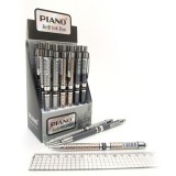 Ручка автомат масляна Piano PS-007 0, 7мм синя, асорті