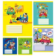 Зошит 12 арк.клітинка Тверда 61101 Kids Car 25/600 10к.