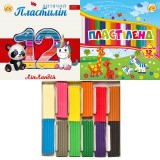 Пластилін 12 кол. 240 гр. ТЕТРАДА ''ЛІПЛАНДІЯ/ПЛАСТІЛЕНД'' 461371/338