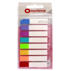 Закладки OPTIMA з клейким шаром 12*45мм неонові O25532