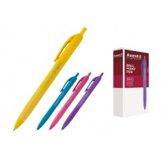 Ручка автомат кульк. Axent Bright 0, 7мм 1079-02 синя грип гум. Ручка автомат кульк. Axent Bright 0, 7мм 1079-02 синя грип гум.