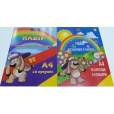 Папір кольоровий А4 ТЕТРАДА 18арк/9кол ТЕ139405, 462609, 1/40