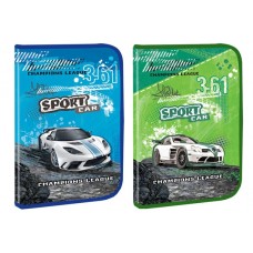 Тека А4 на блискавці, пластикова, з глитером KIDIS sport car 7159 Тека А4 на блискавці, пластикова, з глитером KIDIS sport car 7159