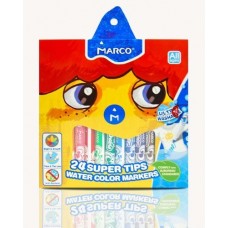 Фломастери карт.уп 24 кол. MARCO Super Washable, 1630-24СВ Фломастери карт.уп 24 кол. MARCO Super Washable, 1630-24СВ