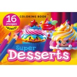 Розмальовка А5 148х210 мм 8 арк офсет 80г/м2 скоба диз.Dessert