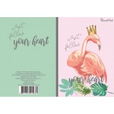 Блокнот Flamingo mint, A5 80стор. кольор.клітинка