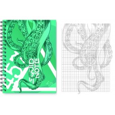 Блокнот TM Profiplan А5 48 арк # верт. спіраль''Squid note'' green 905157