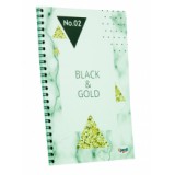 Блокнот TM Profiplan Office ''Black & Gold'' triangle A5, 900848