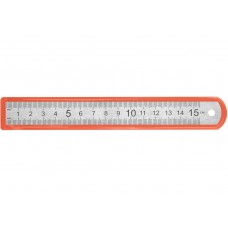 Лінійка 15 см метал., 15B-SS, без етик. 1018-15