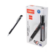Ручка кульк. Unimax TOP TEK FUSION UX-10000-01 10 км 0, 7 мм чорна Ручка кульк. Unimax TOP TEK FUSION UX-10000-01 10 км 0, 7 мм чорна