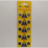 Батарейка-таблетка AG10 T&Е LR1130 Батарейка-таблетка AG10 T&Е LR1130