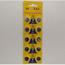 Батарейка-таблетка AG10 T&Е LR1130 Батарейка-таблетка AG10 T&Е LR1130