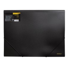 Папка А3 на гумках 550 мкн, чорна, SOZ 5064-09SCH Папка А3 на гумках 550 мкн, чорна, SOZ 5064-09SCH