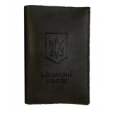 Обкладинка на військовий квиток ЗСУ екошкіра чорний тиснення 22617 Обкладинка на військовий квиток ЗСУ екошкіра чорний тиснення 22617