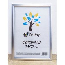 Фоторамка 21*30 Юг багет 1511 ДВП+скло з ніжкой срібна