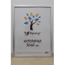 Фоторамка 30*40 срібна Юг багет 1511 ДВП+скло б/н Фоторамка 30*40 срібна Юг багет 1511 ДВП+скло б/н