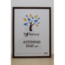 Фоторамка 30*40 коричнева Юг багет 1511 ДВП+скло б/н